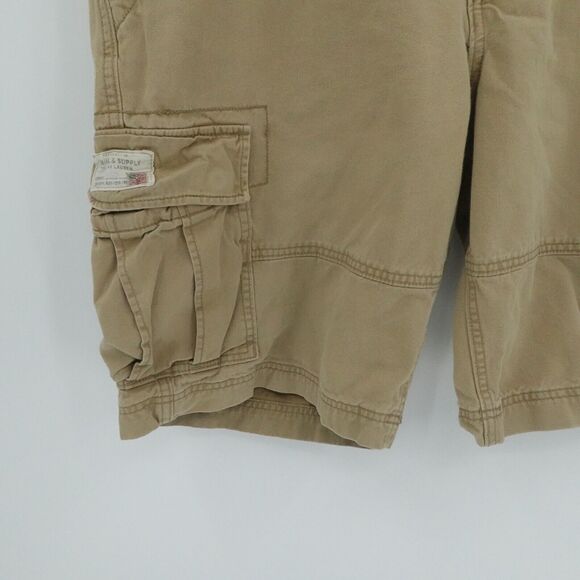 Denim & Supply Shorts Men 38 Beige Cargo Ralph Lauren Utility Flap Pockets Gorp - Picture 8 of 16